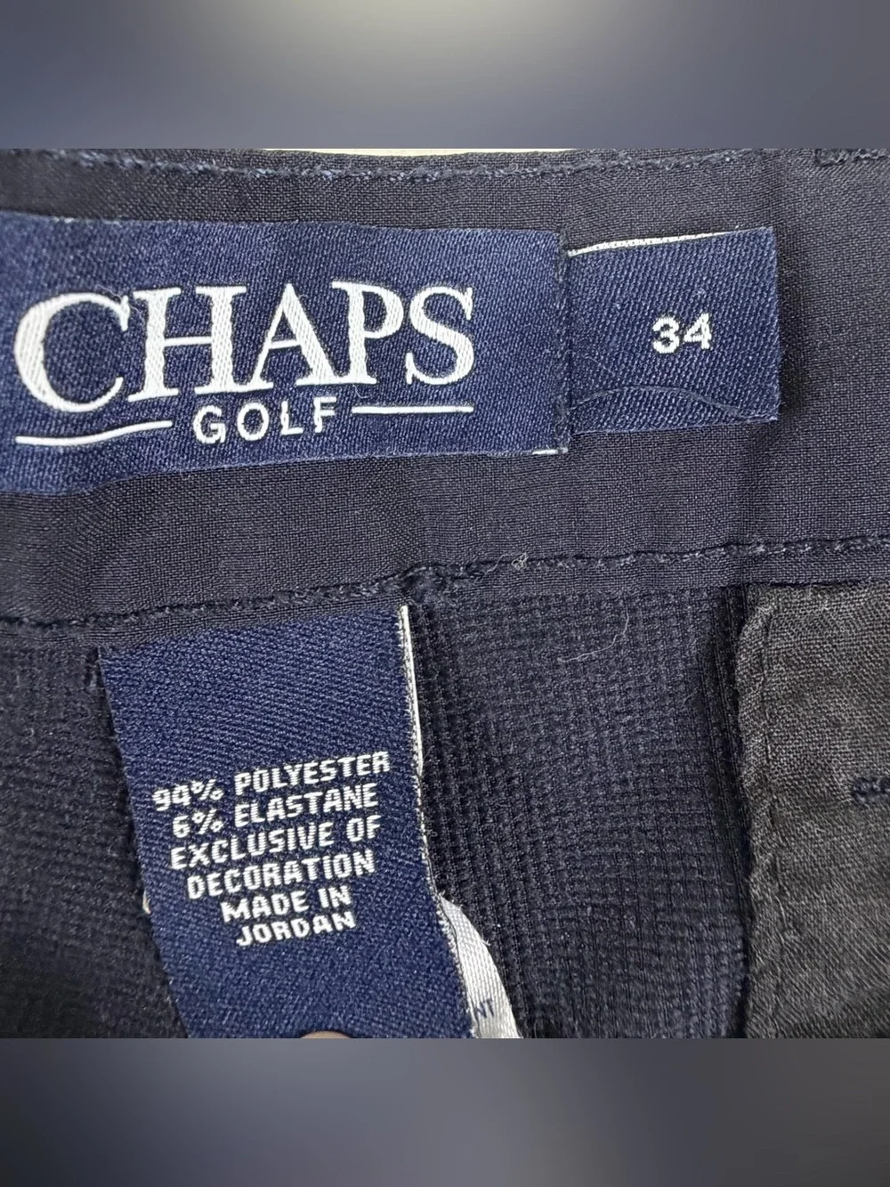 Men's Navy Chaps Gold shorts